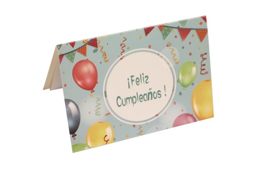 Tarjeta felicidades globos