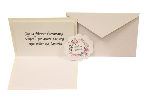Tarjeta  moltes felicitats