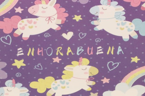 Tarjeta nacimiento unicornios