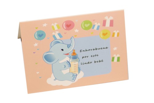 Tarjeta nacimiento elefante