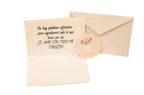 Tarjeta feliz dia mama flores rosa