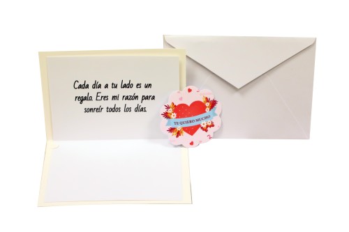 Tarjeta felicidades mi amor corazones