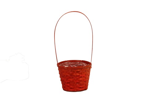 Cesta rojo bambu