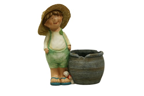 Macetero niño con sombrero