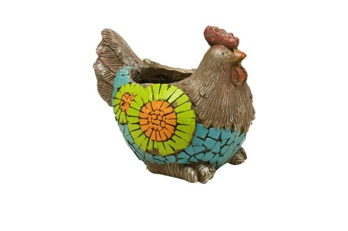 Macetero gallinita decoracion