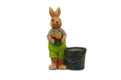 Macetero conejo ceramica