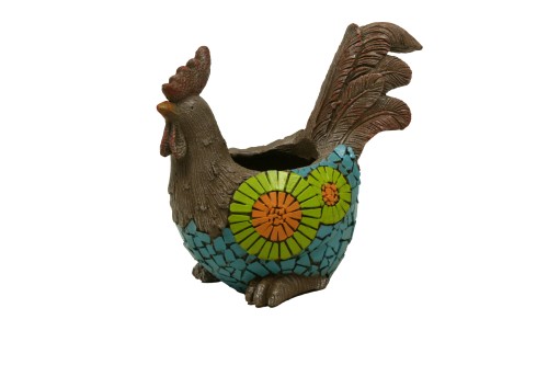 Macetero gallina decoracion
