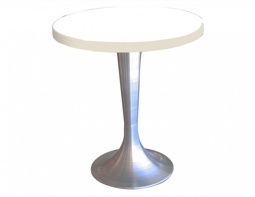 Table basse blanche metallique