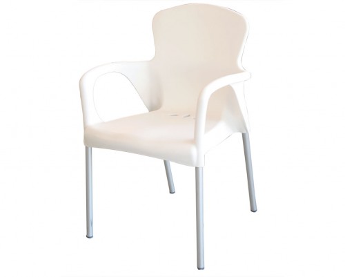 Silla blanca para jardin