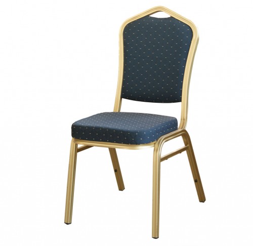 Chaise matelassée bleue