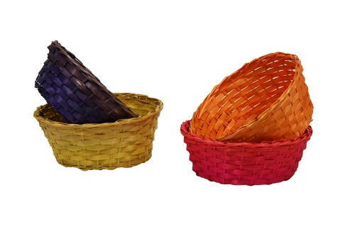 Plateaux en bambou  (décolorés) s/4