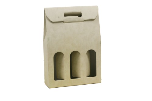 Caisse de trois bouteilles de vin blanc (petits défauts)