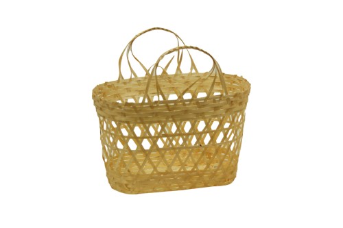 Magnifique panier en bambou ajouré