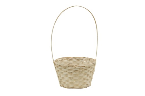 Cesta bambu blanca