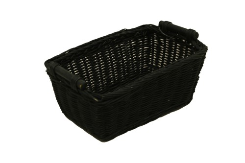 Cesta mimbre negra