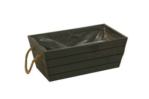 Macetero madera gris