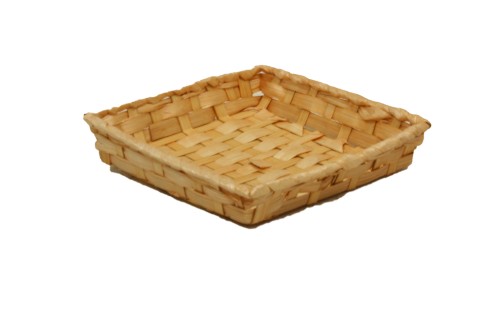 Bandeja de bambu cuadrada