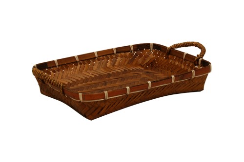 Bandeja de bambu marron