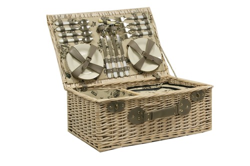 Cesta de picnic blanca