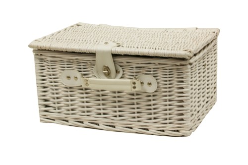 Cesta de picnic blanca