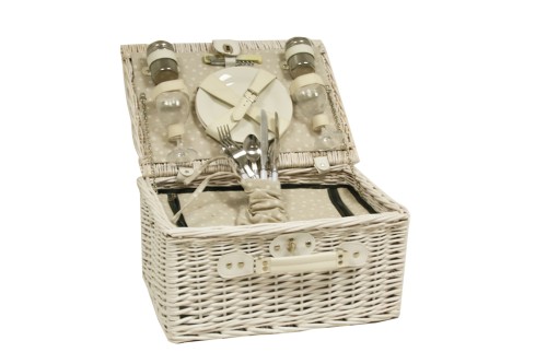Cesta de picnic blanca