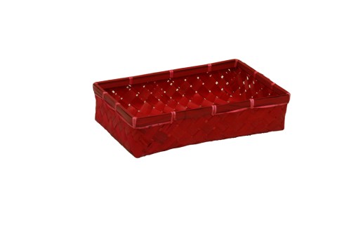 Bandeja roja bambu