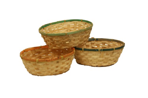 Bandejas bambu ovaladas s/3