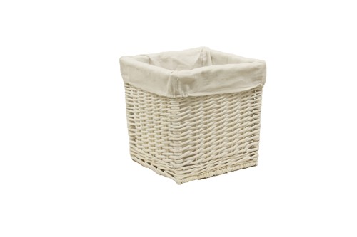 Cajonera mimbre blanca