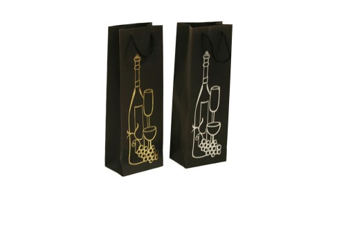 Bolsa de carton botella dos colores s/2
