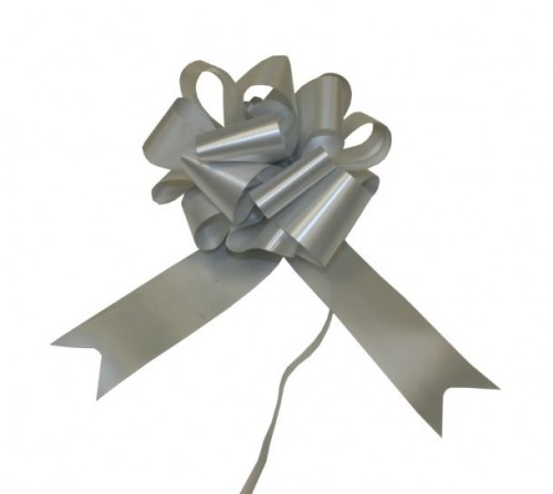 Matte silver bow