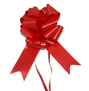 Red self-assembling bow