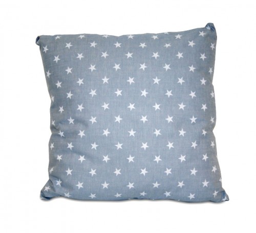 Coussin étoiles bleu clair