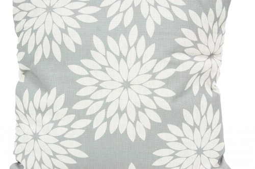 Cojín gris flores