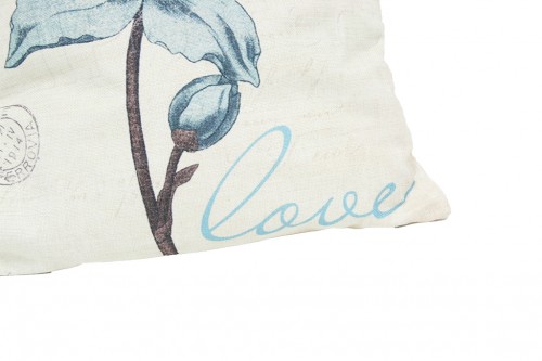 bluish flower cushion