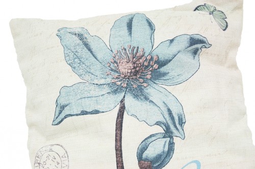 bluish flower cushion