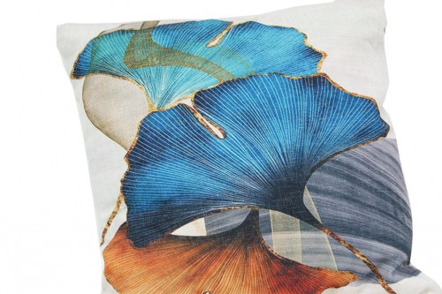 Blue watercolor flowers cushion