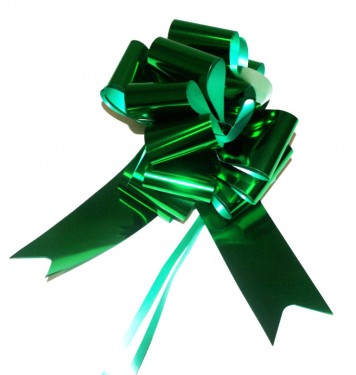 Metallic green bow