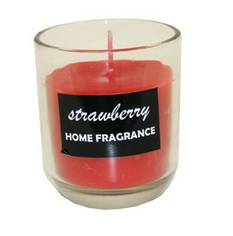 Red scented candle (strawberry)