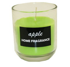 Green scented candle (apple)