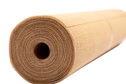 Bobina jute y algodón color kraft