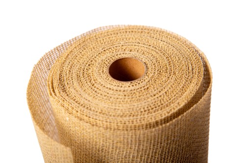 Bobina jute y algodón color kraft