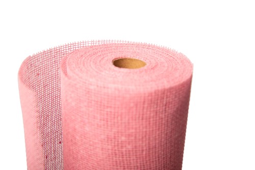 Bobina jute y algodón rosa claro