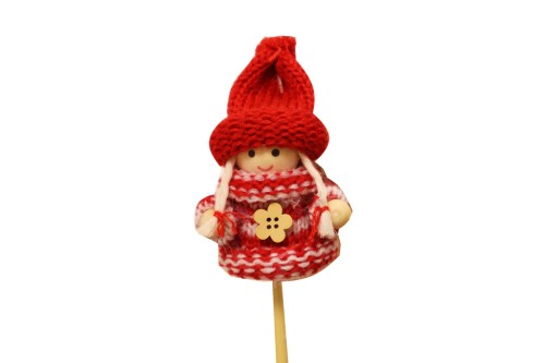 Muñequito de hilo navideño