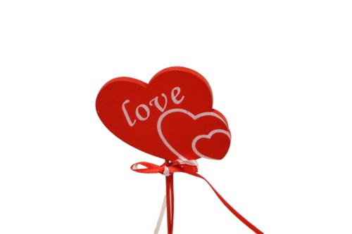 Roter Herzstecker 'Love' - 50 Stück