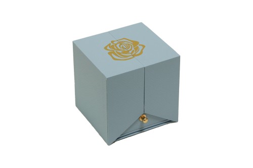 Cajita rosa preservada azul claro joyero sorpresa