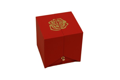 Cajita rosa preservada roja joyero sorpresa