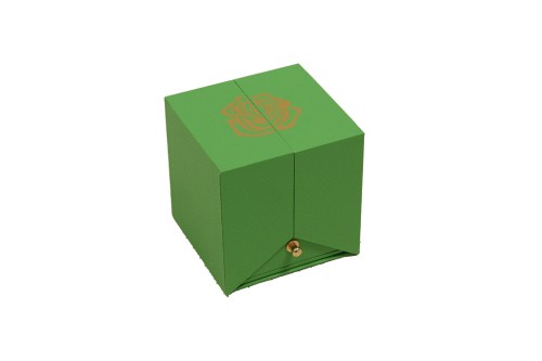 Cajita rosa preservada verde joyero sorpresa