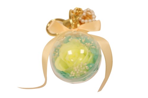 Porte-clés Rose Éternelle Jaune