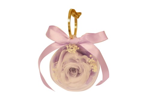 Llavero rosa eterna morado