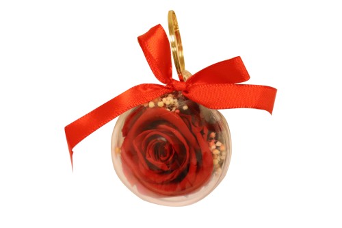 Llavero rosa eterna rojo
